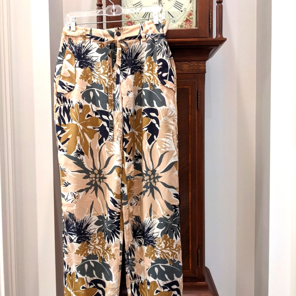 Rag & Bone Tropical Print Silk Pants